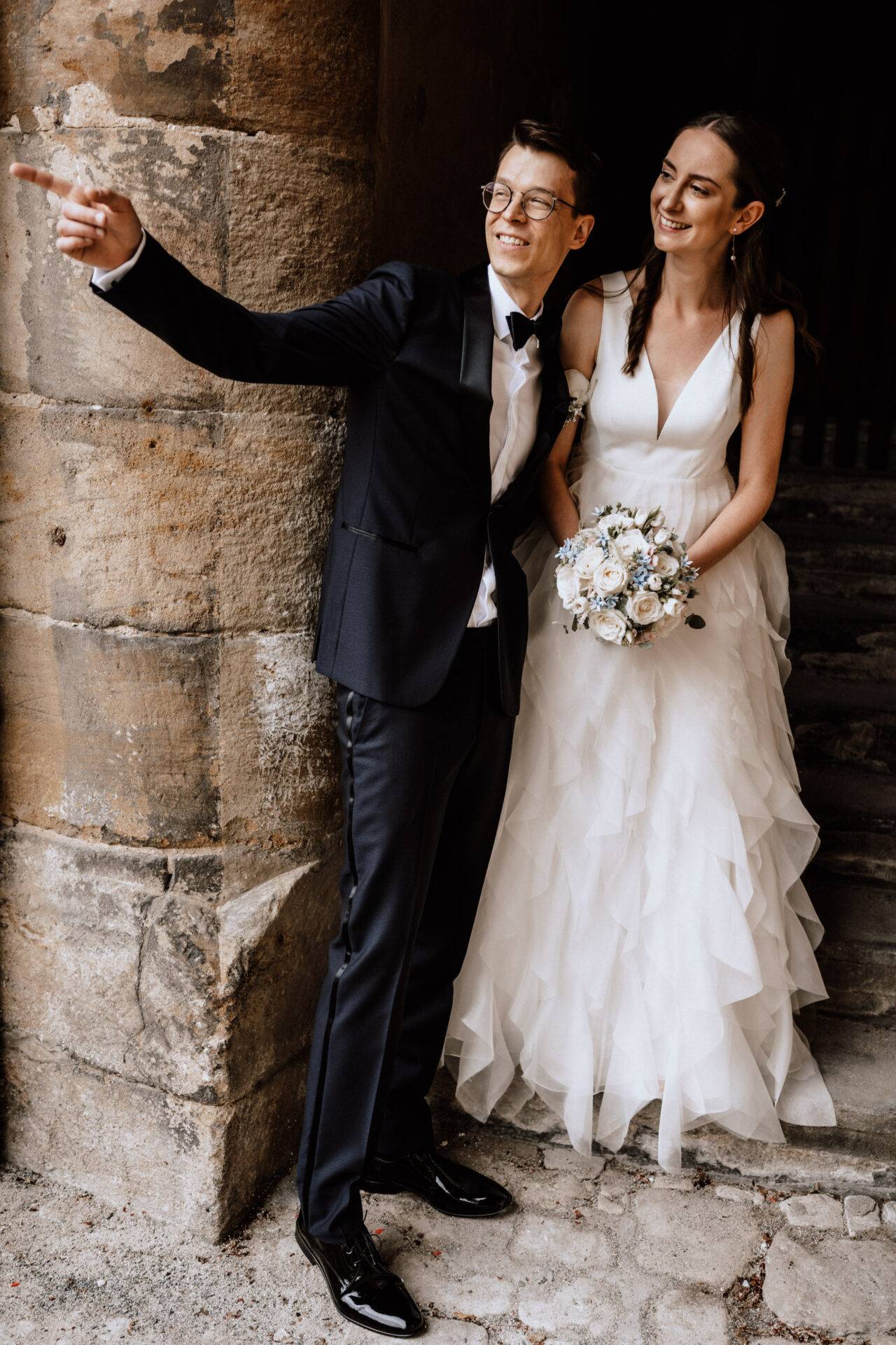 Paarshooting in der Altstadt Bamberg zur Hochzeit in den Harmonie Sälen