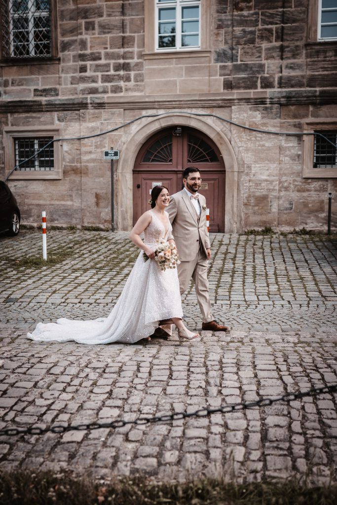 Freie Trauung von Katja und Benno unter alten Bäumen im Da Francesco, Michaelsberg Bamberg